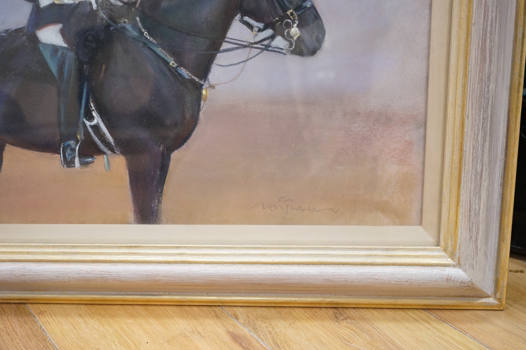 Neil Forster (1939-2016), 'Horseguard', signed, pastel, 36 x 48cm